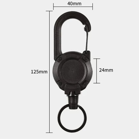 🔥Summer Hot Sale Promotion-49% OFF⏰-Outdoor Automatic Retractable Wire Rope Luya Tactical Keychain