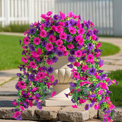 UV Resistant Hanging Artificial Morning Glory Vine